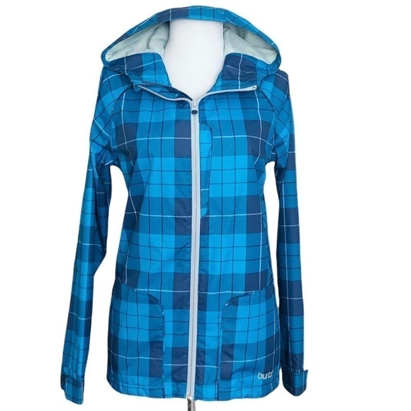 Burton Dryride Kunshan Snowboard Ski Jacket lightweight full zip plaid hooded - Picture 1 of 8